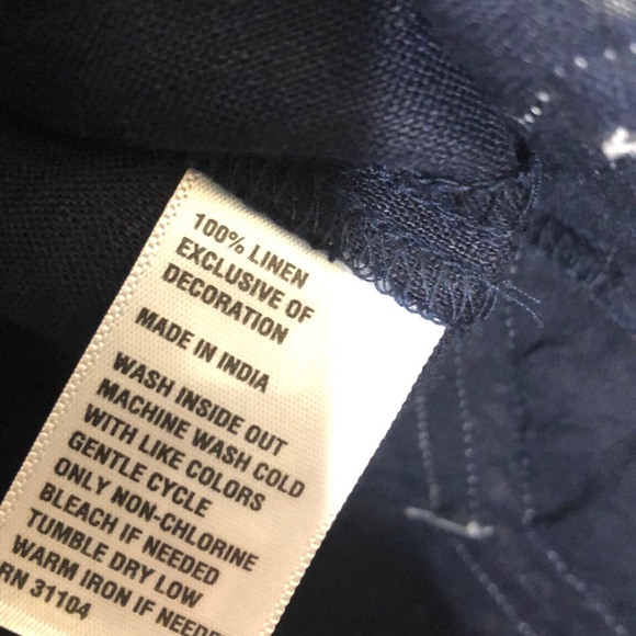 Crown And Ivy 3/4 Sleeve Blouse Top Linen Medium - Picture 6 of 7